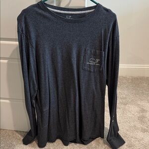 Vineyard Vines Charcoal Long Sleeve Tee